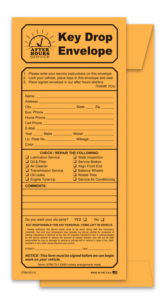 Night Drop Envelopes - Kraft Printed Envelope (Packs of 100) - flywheelnw.com