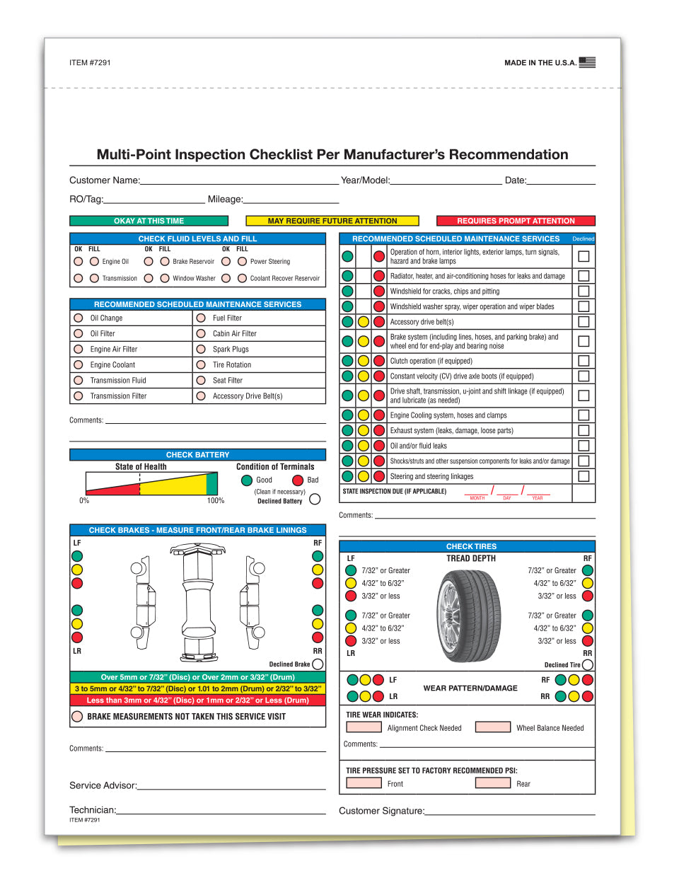 Multi-Point Inspection Forms - Generic Multi-Point www.flywheelnw.com