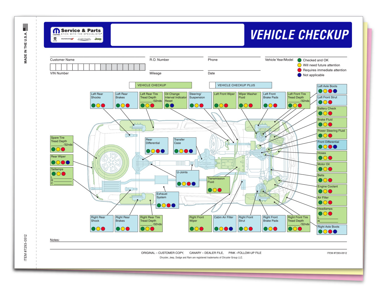 Multi-Point Inspection Forms - Manufacturer Specific - Chrysler www.flywheelnw.com