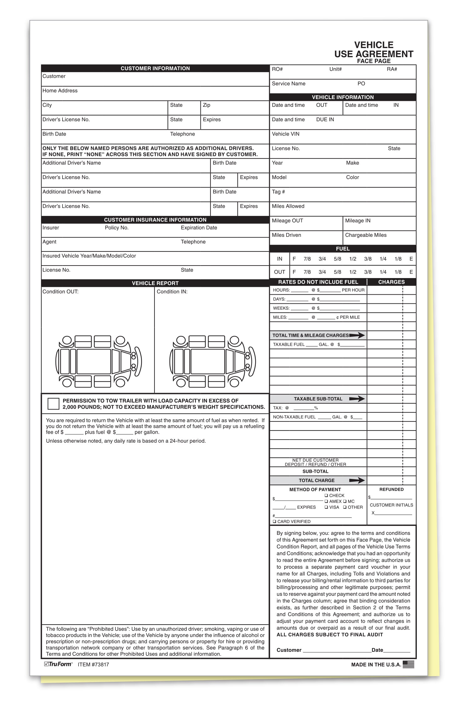 Vehicle Use Agreement (Rental Agreement) - 2 PART - flywheelnw.com vehicle-use-agreement-rental-agreement-2-part-flywheelnw-com