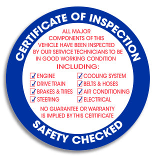 Inspection Sticker www.flywheelnw.com