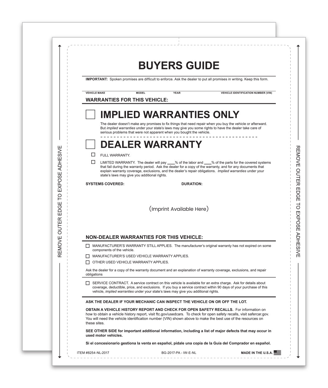 1-Part Interior Buyer&#39;s Guide - Implied Warranty