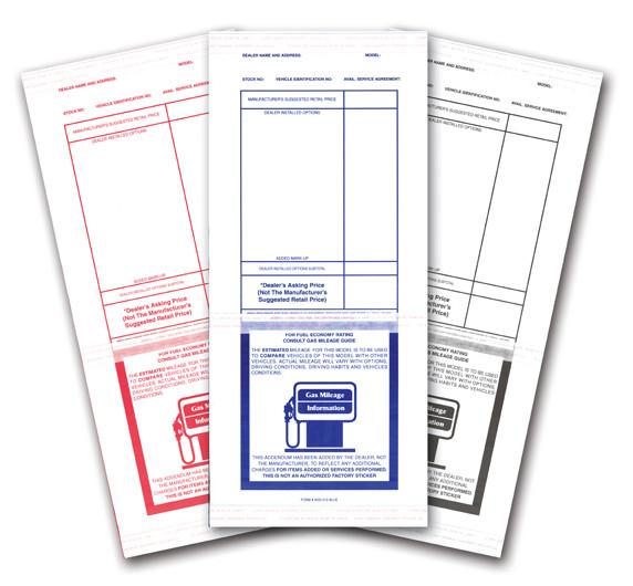 Addendum Stickers (Tape Adhesive) - Printed Stock - flywheelnw.com