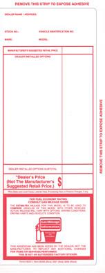 Addendum Stickers (Adhesive) - Pre-Printed Stock - flywheelnw.com