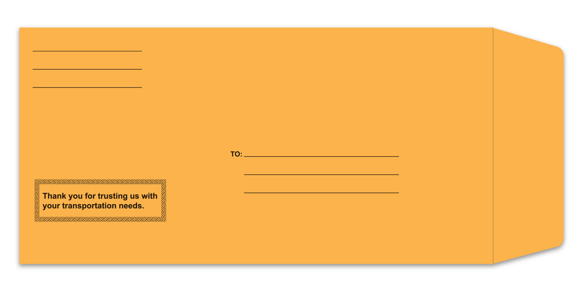 License Plate Envelope - Pre-printed; Self-seal. www.flywheelnw.com