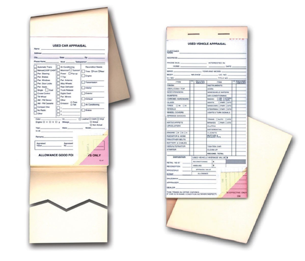 Used Vehicle Appraisal Books (3-Part, Snap-Out) - flywheelnw.com