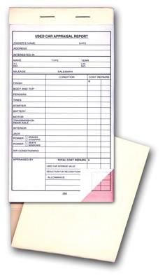 Use Vehicle Appraisal Books (2-Part, Snap-Out) - flywheelnw.com