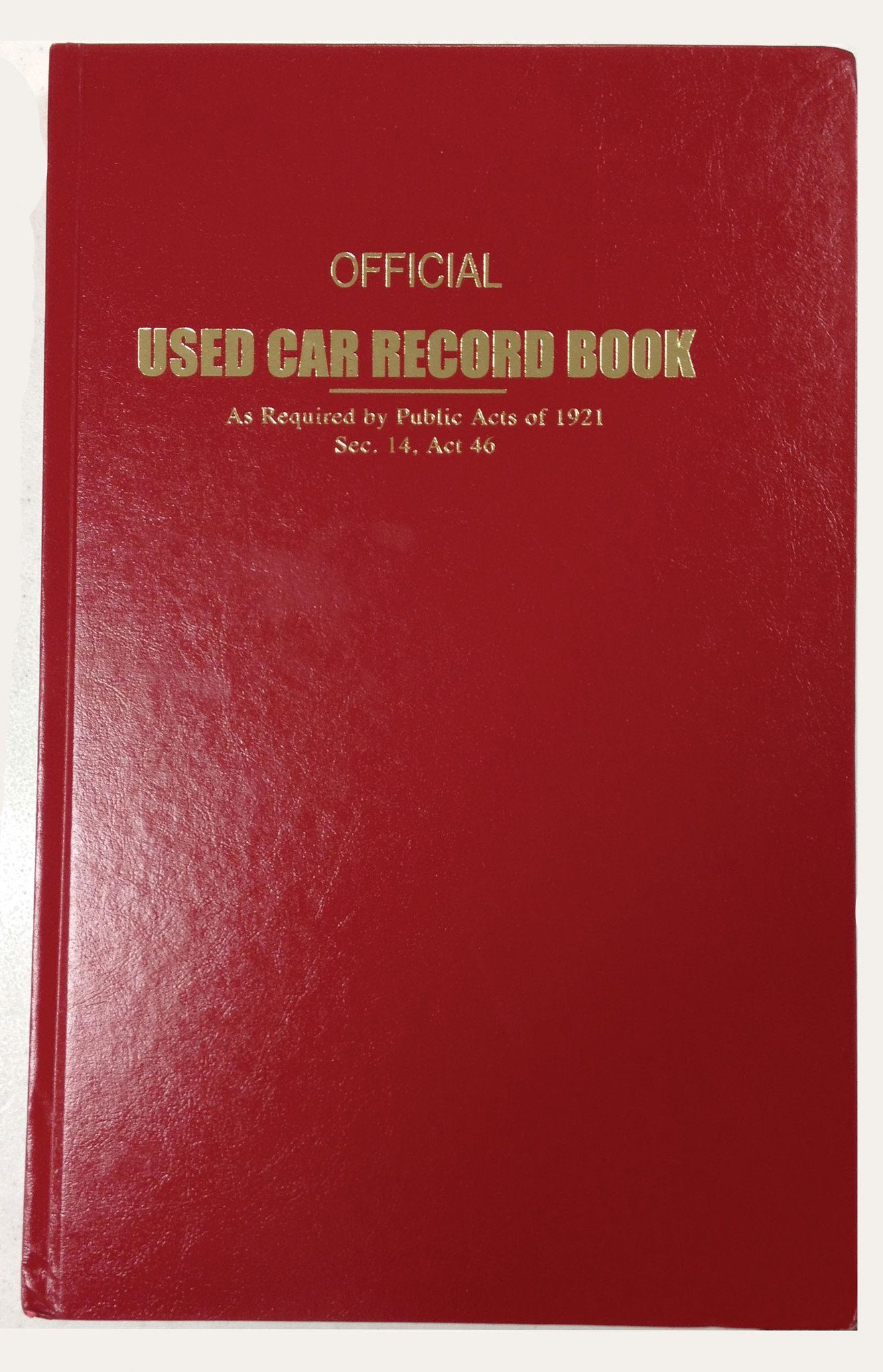 Used Car Record Book (Police Book) - flywheelnw.com