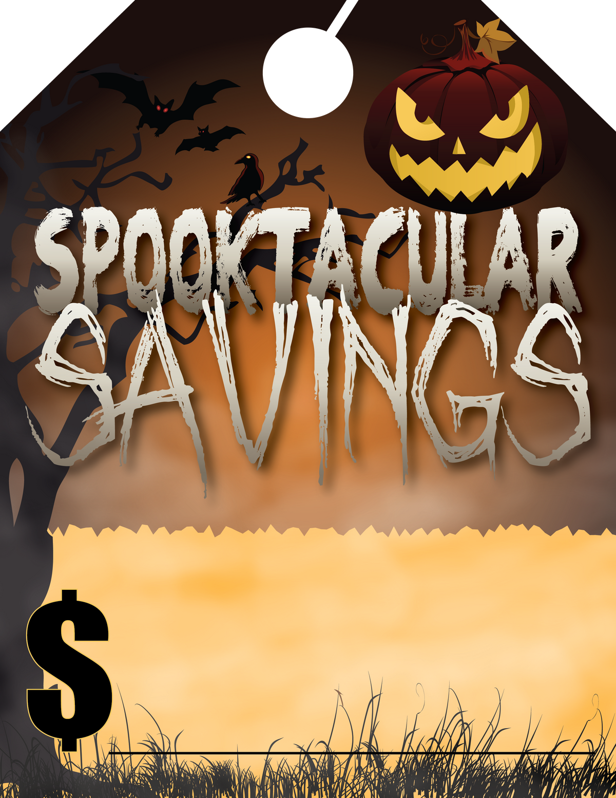 Spooktacular Savings (Pumpkin) - Flywheelnw.com
