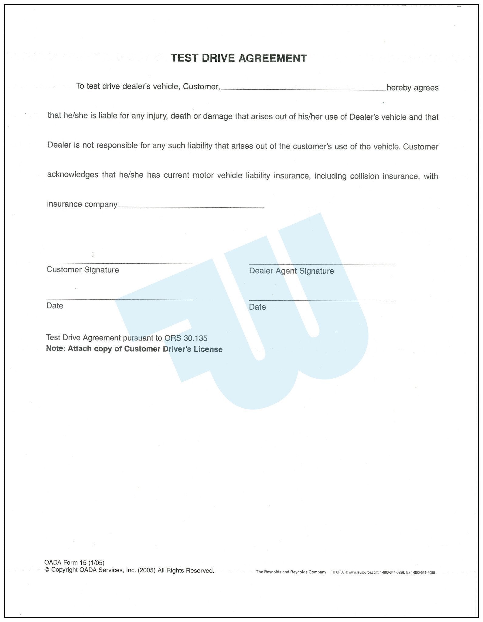 Test Drive Agreement - flywheelnw.com