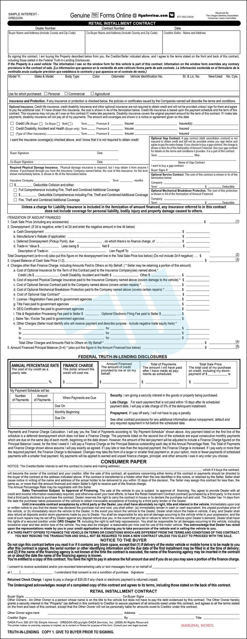 Retail Installment Contract - flywheelnw.com