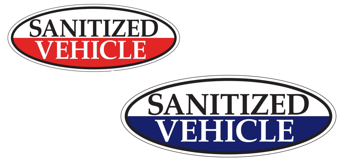 Sanitized Vehicle Window Stickers